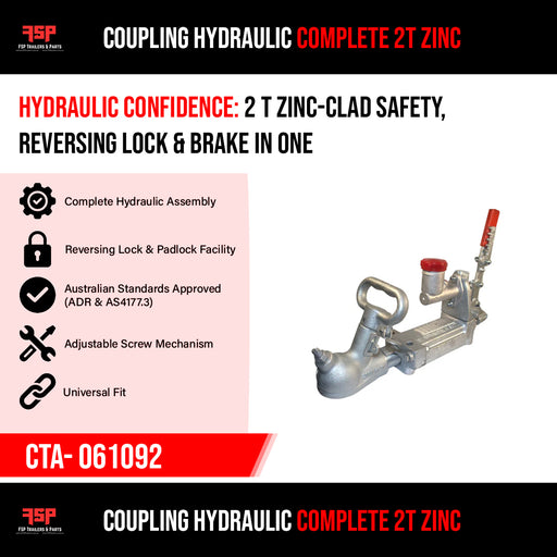 Coupling Hydraulic Complete 2T Zinc (CTA- 061092)