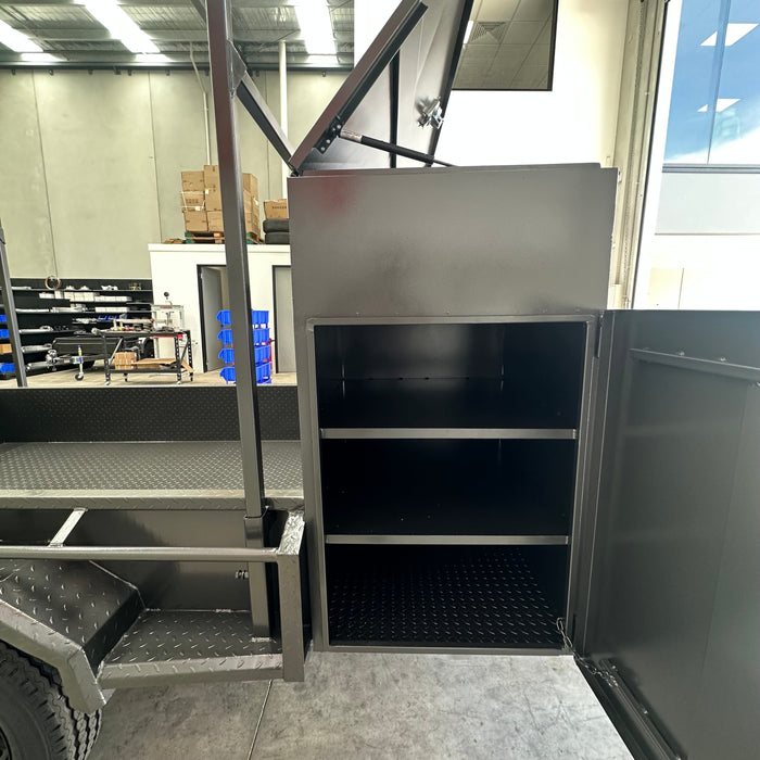 8x5 Tandem Box Trailer with Tool Box, Front & Rear Racks