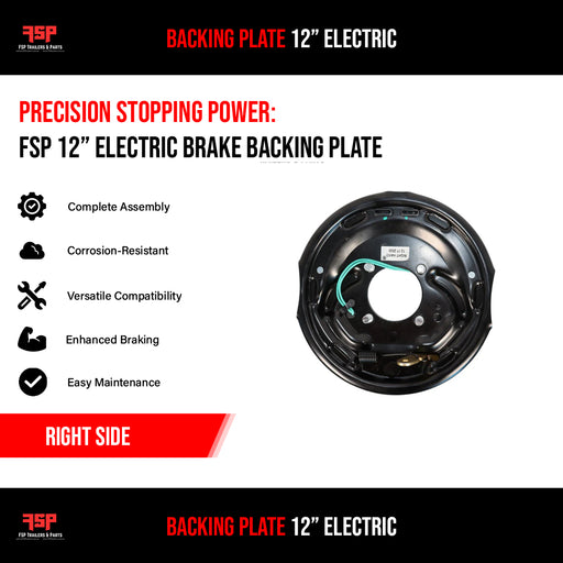 Backing Plate 12" Electric (Right side)