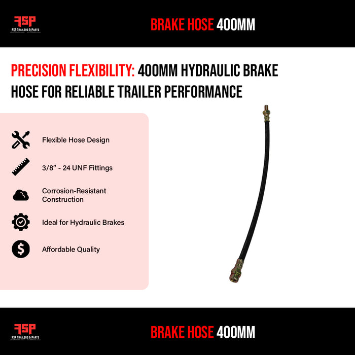 Brake Hose 400mm - FSP Trailers and Parts