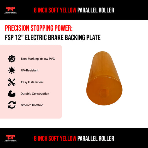 8 Inch Soft Yellow Parallel Roller