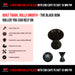 4 Inch Bow Roller Black with End Caps to suit 16mm Pin - FSP Trailers and Parts
