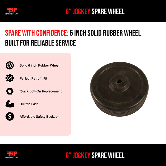 6" Jockey Spare Wheel - FSP Trailers and Parts