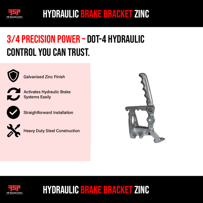 Hydraulic brake bracket Zinc - FSP Trailers and Parts