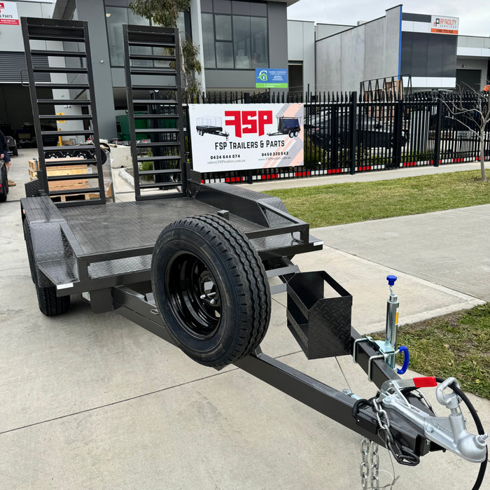 8x5 Machinery Trailer w Wide Ramps