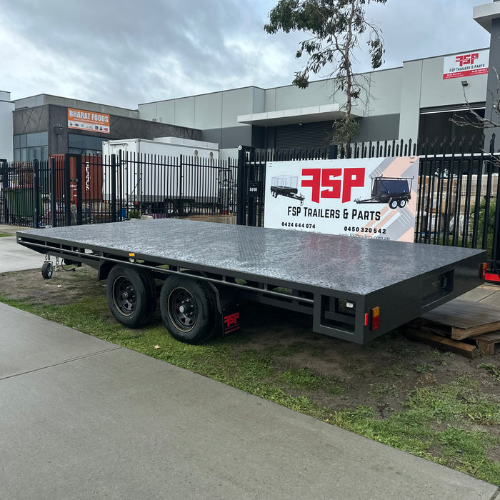 16'x8' Flat Top Tandem Trailer
