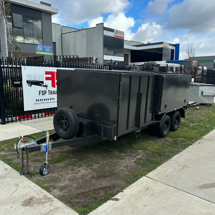 8x5 Lawn Mowing Tipper Tandem Trailer With 1600mm Wide Mower Box