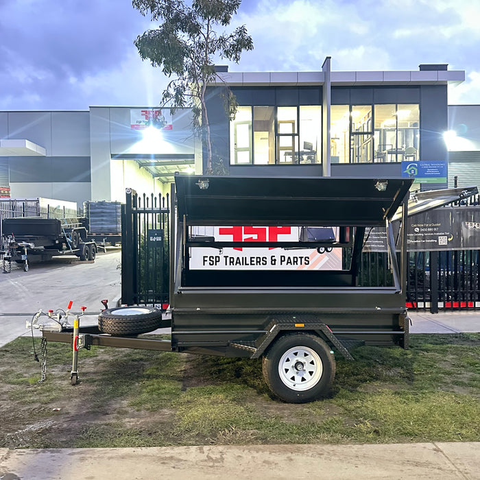 7x5 Tradesman Trailer Single Axle, 2 Pc Design