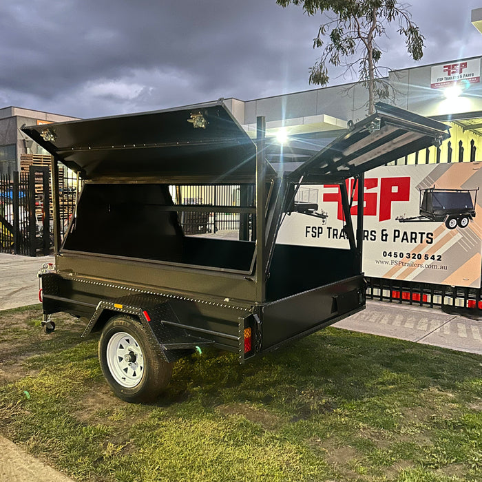 7x5 Tradesman Trailer Single Axle, 2 Pc Design