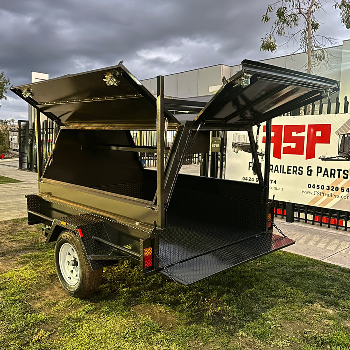 7x5 Tradesman Trailer Single Axle, 2 Pc Design