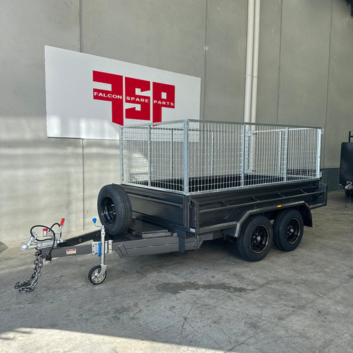 10x5 Tipper Trailer with Slide in ramps and 900mm Cage