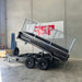 10x5 Tipper Trailer with Slide in ramps and 900mm Cage