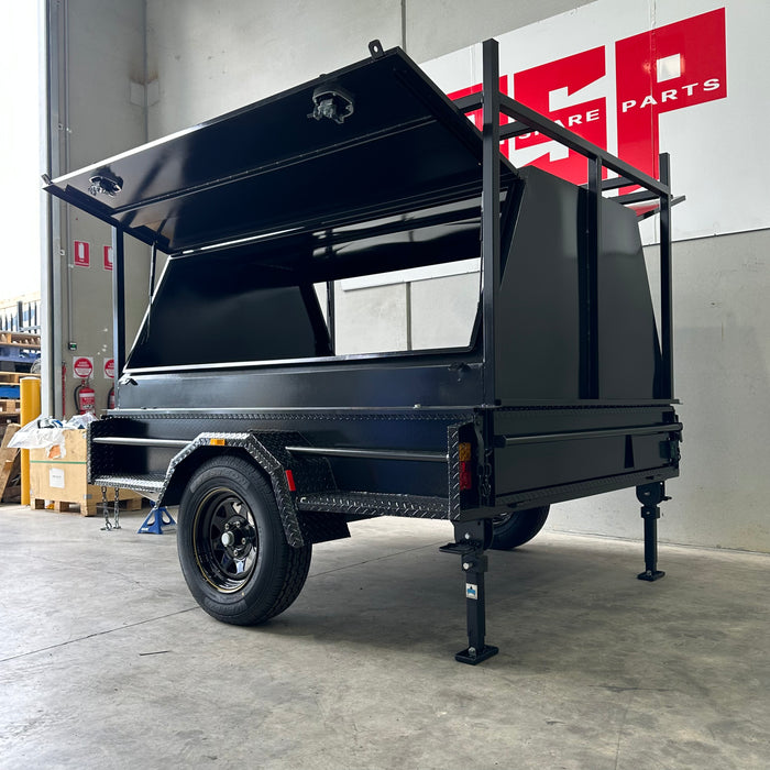 7x5 Tradesman Trailer 2 pc Design with drop down legs