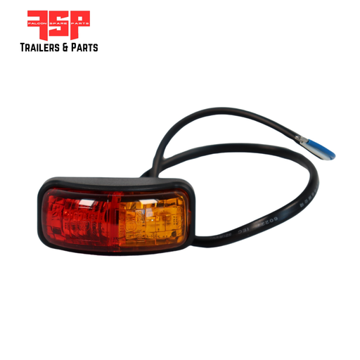 LED Side Marker Lamp 54x24x31mm Multivolt Red&Amber (CTA-060373) - FSP Trailers and Parts