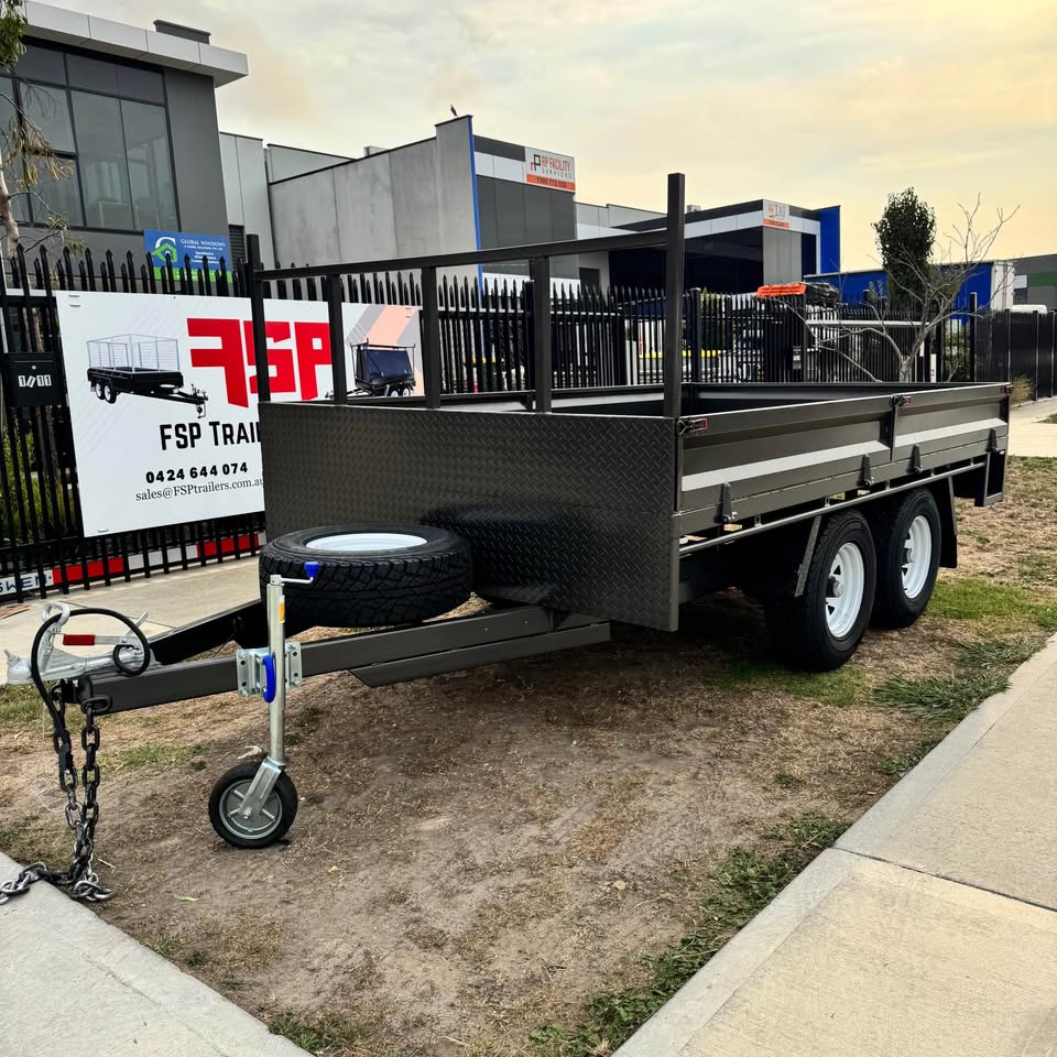 12x7 Flat Top Tandem Trailer with Sides & Headboard 3500 Kg GVM — FSP ...