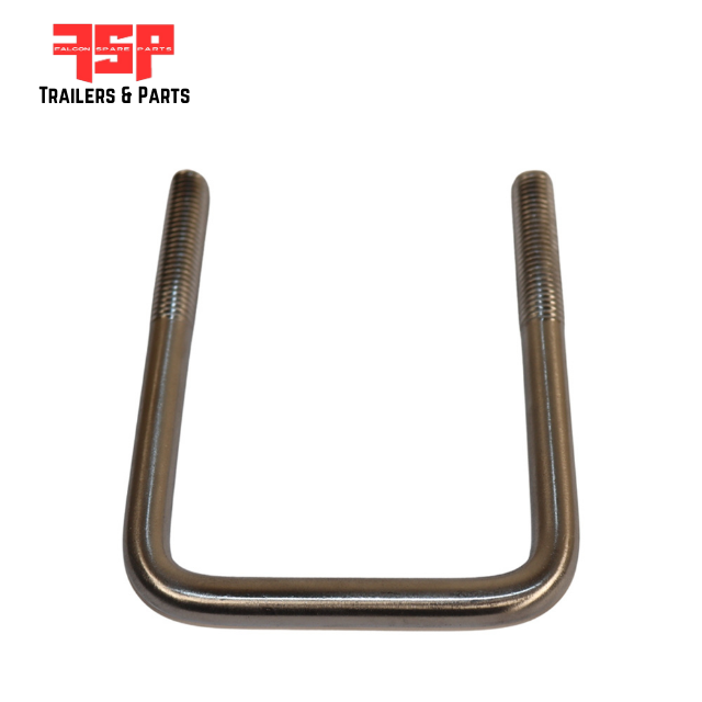 12X77x80mm Square U Bolts with Nuts (12mm) Galvanised - FSP Trailers and Parts