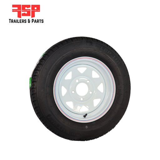 15x6" LC White Sunraysia Rim with Tyre 235/7515LT (CTA-060407) - FSP Trailers and Parts