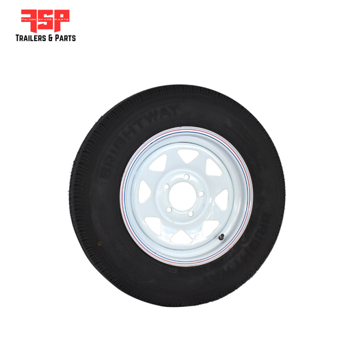 15x6" Ford White Sunraysia Rim with Tyre 195R15LT (CTA-060408) - FSP Trailers and Parts