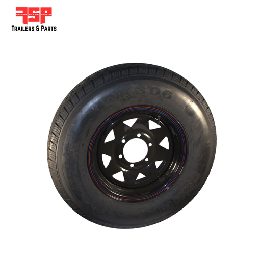 15x6" LC Black Sunraysia Rim with Tyre 235/7515LT (CTA-060407) - FSP Trailers and Parts