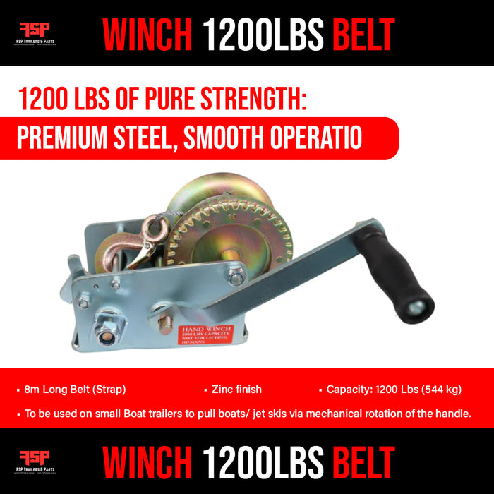Winch 1200LBS Belt - FSP Trailers and Parts