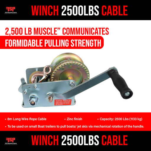 Winch 2500LBS Cable
